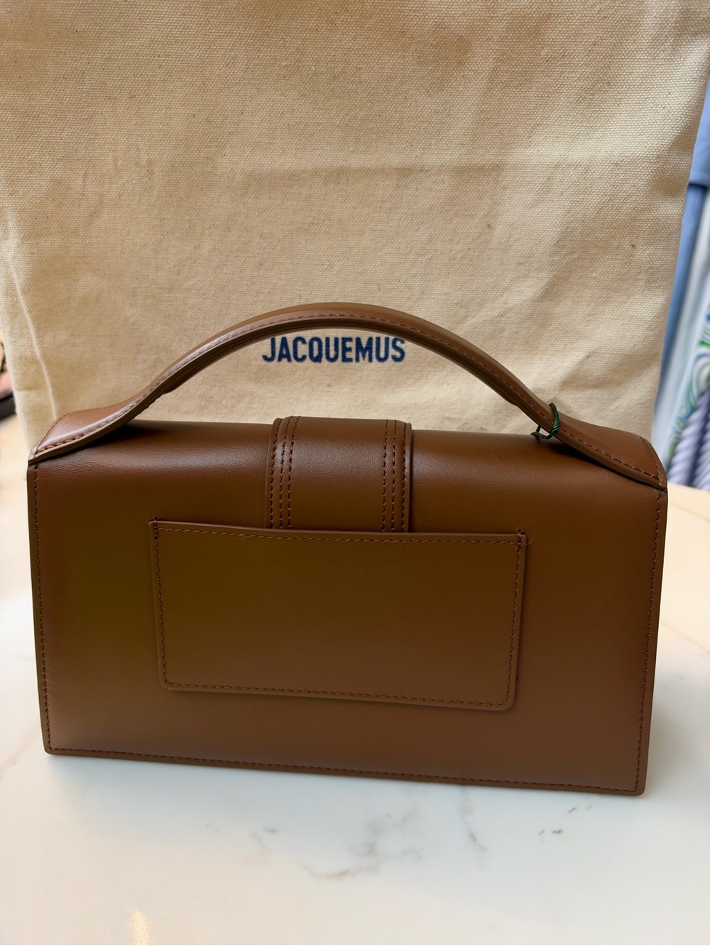 Jacquemus Le Grand Bambino Brown Top Handle Leather & Crossbody Bag w/Dust Bag - Picture 4 of 7